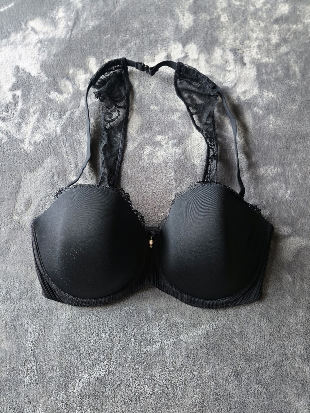 Marie Jo Black Lace Back Bra Size 34 D